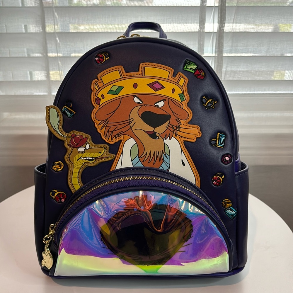 NWT Loungefly Robin Hood Prince John and Sir Hiss Backpack
